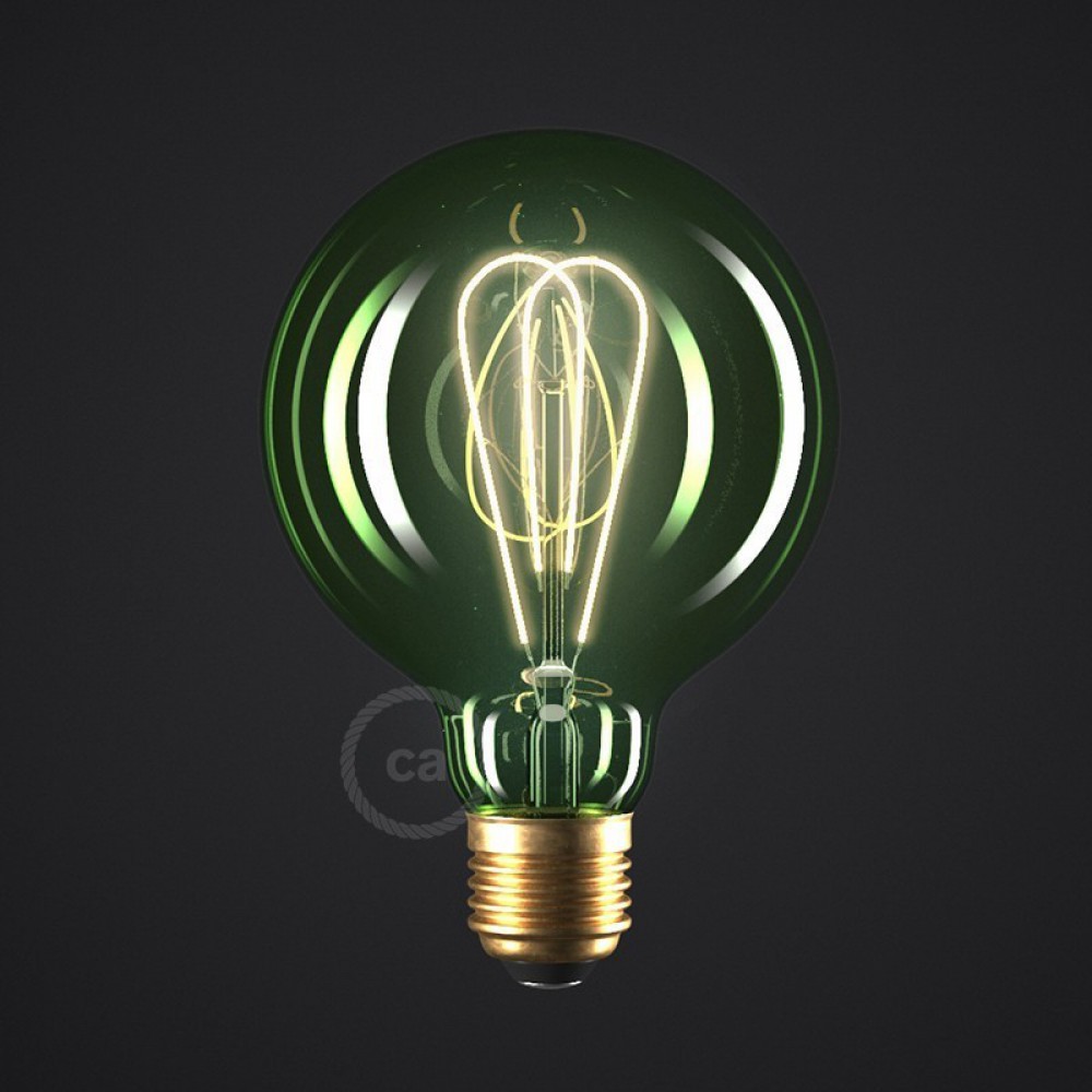 LED Λαμπτήρας Emerald - Γλόμπος G95 Filament Διπλό Νήμα - 5W E27 Dimmable 2200K - Creative Cables