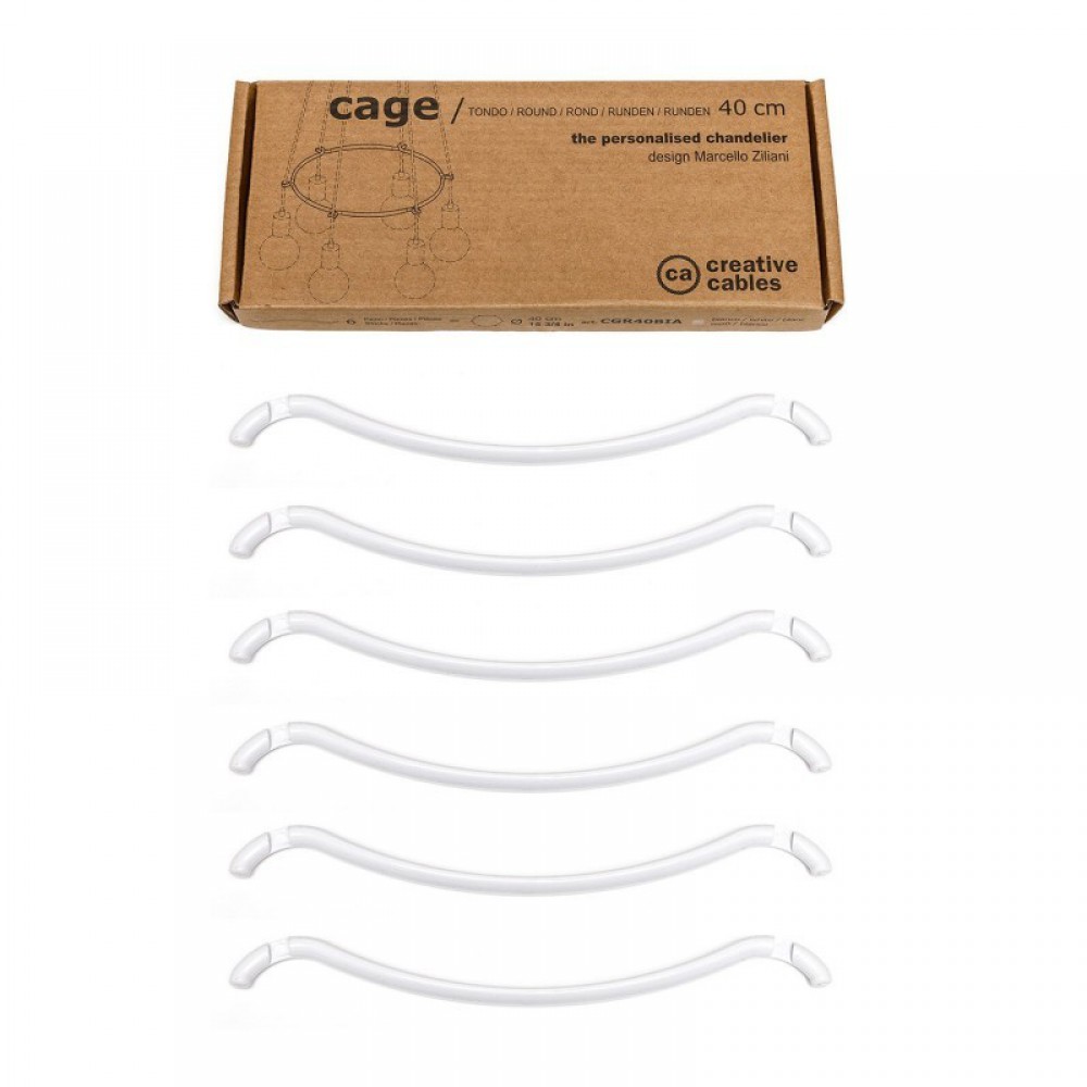 Cage Κύκλος - Κατασκευή για φωτιστικά Λευκή - Creative Cables