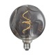 LED Λαμπτήρας Γλόμπος G145 Φυσητό Γυαλί με εξογκώματα φυμε γκρι σπιραλ νήμα 5W E27 2000Κ Dimmable - Creative Cables