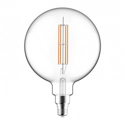 LED Λαμπτήρας Filament Διαφανής XXL Γλόμπος G200 Διπλό Ίσιο Νήμα 11W E27 Dimmable 2700K - Creative Cables