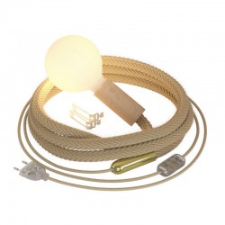 Καλωδίωση SnakeBis με ξύλινο ντουί, διακόπτη, μεταλλικό τερματικό και καλώδιο τριχιά 2XL - Creative Cables