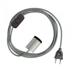 Κρεμαστό Φωτιστικό Σποτ Mini GU1d0 με καλωδίωση SnakeBis Νίκελ ΜΑΤ - Creative Cables