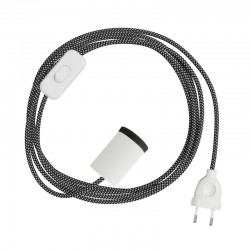 Κρεμαστό Φωτιστικό Σποτ Mini GU1d0 με καλωδίωση SnakeBis Λευκό ΜΑΤ - Creative Cables
