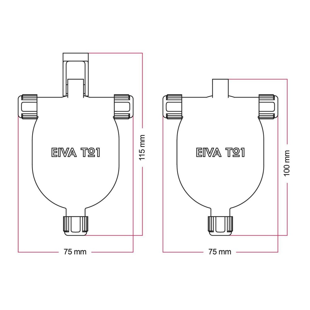 EIVA-3, τρίτης κατηγορίας τρίοδος για εξωτερική χρήση IP65 με αρσενικό φίς - Μαύρο - Creative Cables