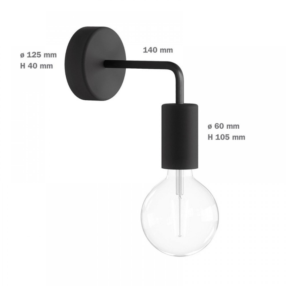 Φωτιστικό Τοίχου Fermaluce EIVA ELEGANT με Καμπύλη, Στεγανό IP65 Λευκό - Creative Cables
