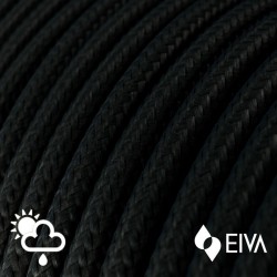 Στρογγυλό Υφασμάτινο Καλώδιο Εξωτερικού Χώρου Μαύρο SM04 - IP65 Συμβατό με EIVA Συστήματα - Creative Cables