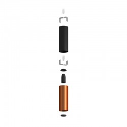Σωληνωτό Φωτιστικό Σποτ Μεταλλικό Tub-E14 διπλό Μαύρο - Χάλκινο Αντικέ - Creative Cables