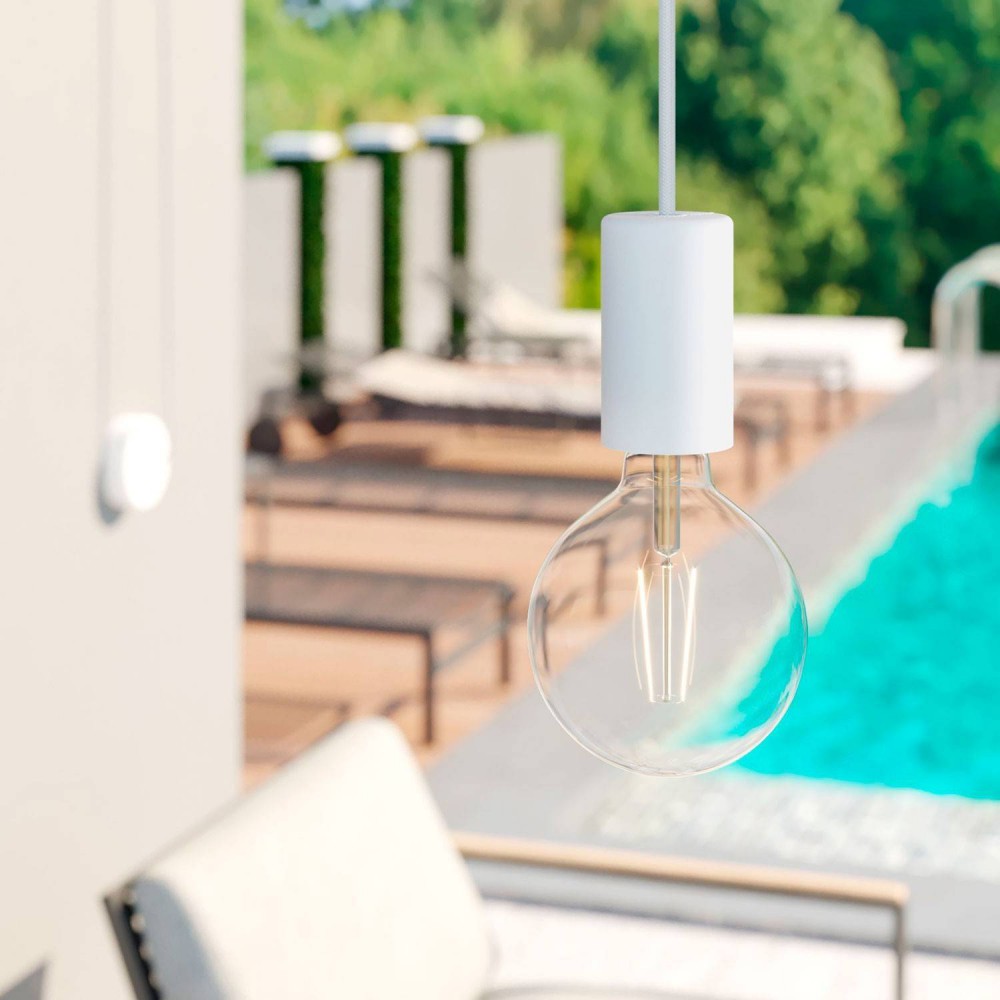 Στεγανό Ντουί EIVA ELEGANT, E27 με κάλυμμα σιλικόνης για εξωτερικό χώρο - Το πρώτο IP65 ντουί παγκοσμίως - Λευκό - Creative Cables