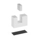 Ξύλινα Πόδια Στήριξης, Βάση για Επιτραπέζια Φωτιστικά - Χρώμα Λευκό - Creative Cables