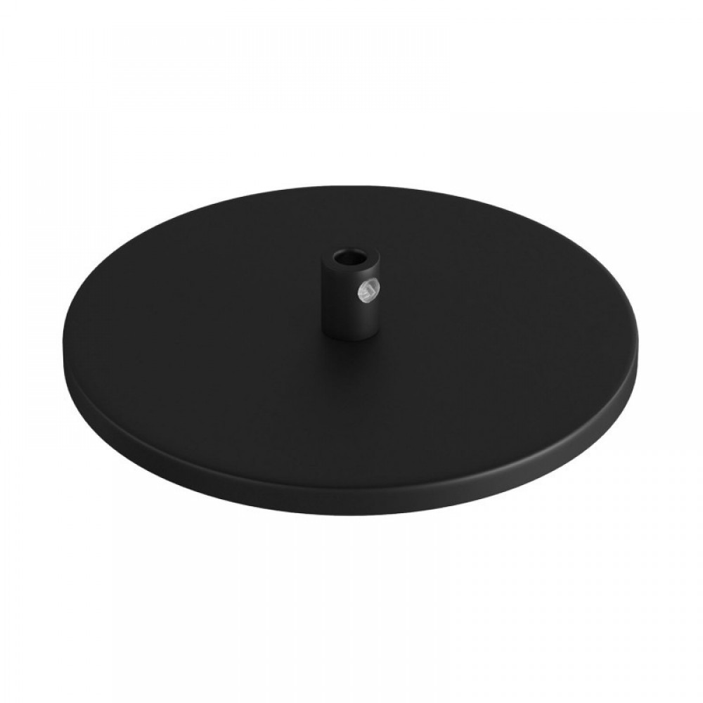 Ροζέτα Φωτιστικού Μεταλλική Πάχους 7mm με 1 Τρύπα και Στήριγμα Καλωδίου, Μαύρο Creative Cables