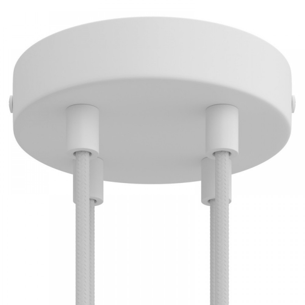 Ροζέτα Φωτιστικού Μεταλλική πλακέ με 4 τρύπες και στηρίγματα καλωδίου Λευκό ΜΑΤ - Creatice Cables Ροζέτα Φωτιστικού Μεταλλική πλακέ με 4 τρύπες και στηρίγματα καλωδίου Λευκό ΜΑΤ - Creatice Cables