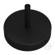 Ροζέτα Φωτιστικού Μεταλλική πλακέ με στήριγμα καλωδίου 7cm - Μαύρο - Creative Cables