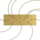 Ορθογώνια Μπάρα Ροζέτα XXL Rose-One με 10 τρύπες, 675 x 225 mm - Χρυσό ΜΑΤ Dibond - Creative Cables