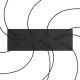 Ορθογώνια Μπάρα Ροζέτα XXL Rose-One με 11 τρύπες, 675 x 225 mm - Μαύρο ΜΑΤ Dibond - Creative Cables