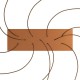 Ορθογώνια Μπάρα Ροζέτα XXL Rose-One με 11 τρύπες, 675 x 225 mm - Χάλκινο ΜΑΤ Dibond - Creative Cables