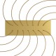 Ορθογώνια Μπάρα Ροζέτα XXL Rose-One με 14 τρύπες, 675 x 225 mm - Χρυσό ΜΑΤ Dibond - Creative Cables