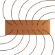Ορθογώνια Μπάρα Ροζέτα XXL Rose-One με 14 τρύπες, 675 x 225 mm - Χάλκινο ΜΑΤ Dibond - Creative Cables