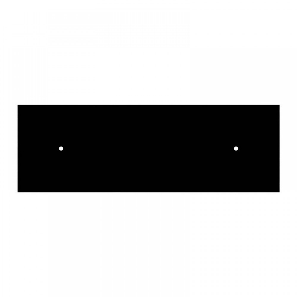 Ορθογώνια Μπάρα Ροζέτα XXL Rose-One με 2 τρύπες, 675 x 225 mm - Μαύρο ΜΑΤ Dibond - Creative Cables