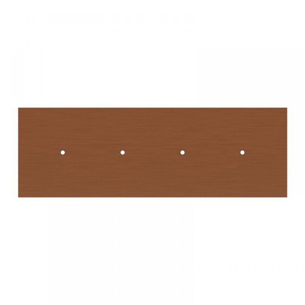 Ορθογώνια Μπάρα Ροζέτα XXL Rose-One με 4 τρύπες, 675 x 225 mm - Χάλκινο ΜΑΤ Dibond - Creative Cables