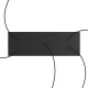 Ορθογώνια Μπάρα Ροζέτα XXL Rose-One με 5 τρύπες, 675 x 225 mm - Μαύρο ΜΑΤ Dibond - Creative Cables