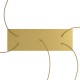 Ορθογώνια Μπάρα Ροζέτα XXL Rose-One με 5 τρύπες, 675 x 225 mm - Χρυσό ΜΑΤ Dibond - Creative Cables