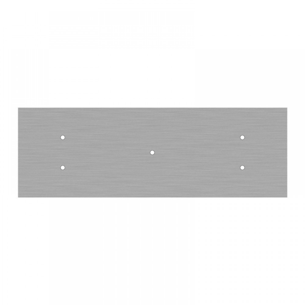Ορθογώνια Μπάρα Ροζέτα XXL Rose-One με 5 τρύπες, 675 x 225 mm - Νίκελ ΜΑΤ Dibond - Creative Cables