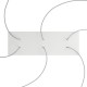 Ορθογώνια Μπάρα Ροζέτα XXL Rose-One με 6 τρύπες, 675 x 225 mm - Λευκό ΜΑΤ Dibond - Creative Cables