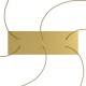 Ορθογώνια Μπάρα Ροζέτα XXL Rose-One με 6 τρύπες, 675 x 225 mm - Χρυσό ΜΑΤ Dibond - Creative Cables