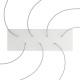 Ορθογώνια Μπάρα Ροζέτα XXL Rose-One με 7 τρύπες, 675 x 225 mm - Λευκό ΜΑΤ Dibond - Creative Cables