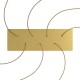 Ορθογώνια Μπάρα Ροζέτα XXL Rose-One με 7 τρύπες, 675 x 225 mm - Χρυσό ΜΑΤ Dibond - Creative Cables