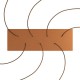 Ορθογώνια Μπάρα Ροζέτα XXL Rose-One με 7 τρύπες, 675 x 225 mm - Χάλκινο ΜΑΤ Dibond - Creative Cables