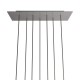 Ορθογώνια Μπάρα Ροζέτα XXL Rose-One με 7 τρύπες, 675 x 225 mm - Νίκελ ΜΑΤ Dibond - Creative Cables