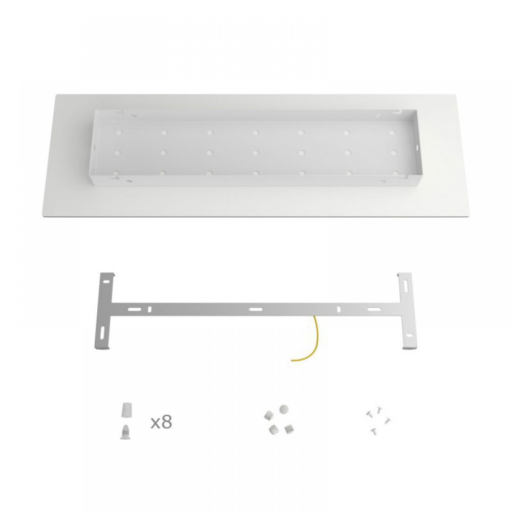 Ορθογώνια Μπάρα Ροζέτα XXL Rose-One με 8 τρύπες, 675 x 225 mm - Μαύρο ΜΑΤ Dibond - Creative Cables