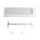 Ορθογώνια Μπάρα Ροζέτα XXL Rose-One με 8 τρύπες, 675 x 225 mm - Μαύρο ΜΑΤ Dibond - Creative Cables