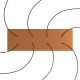 Ορθογώνια Μπάρα Ροζέτα XXL Rose-One με 8 τρύπες, 675 x 225 mm - Χάλκινο ΜΑΤ Dibond - Creative Cables