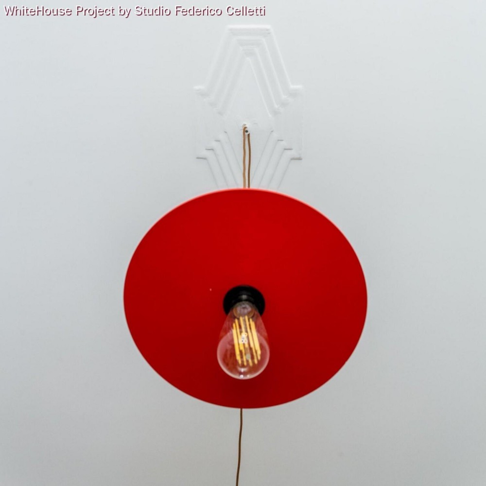 UFO COLOR Ξύλινο Πιάτο Βαμμένο - Κόκκινο - Creative Cables
