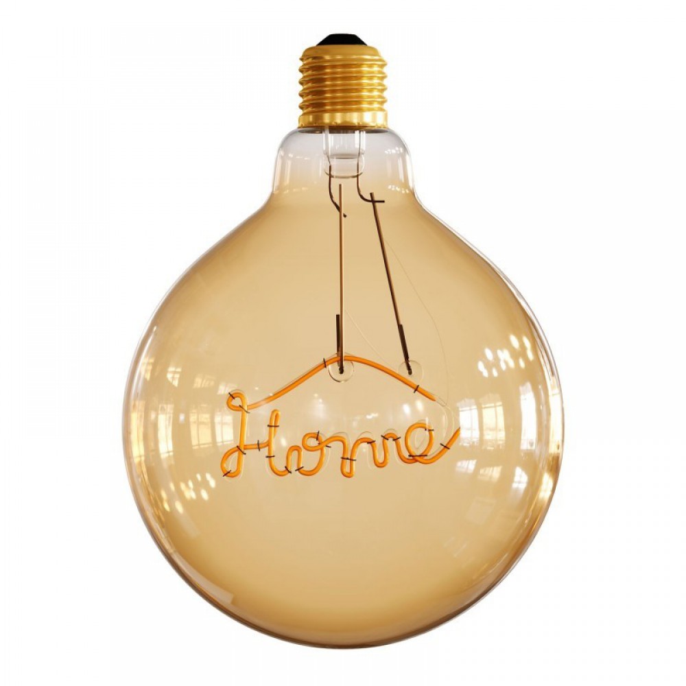 Λαμπτήρας LED Για Κρεμαστό Φωτιστικό - Γλόμπος G125 Filament "Home" Μελί Γυαλί - 4W E27 Διακοσμητικός Vintage 2000K - Creative Cables