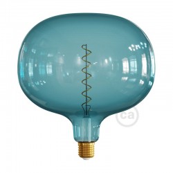 LED Λαμπτήρας Μπλε (Ocean Blue) Cobble με Σπιράλ Νήμα Filament 4W 220-240V E27 Dimmable 2200K - Creative Cables
