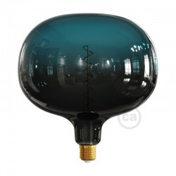 LED Λαμπτήρας Ομίχλη Φυμέ-Μπλε (Dusk) Cobble με Σπιράλ Νήμα Filament 4W 220-240V E27 Dimmable 2200K - Creative Cables
