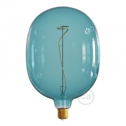 LED Λαμπτήρας Μπλε (Ocean Blue) Egg με Νήμα Άμπελος 4W Filament E27 Dimmable 2200K - Creative Cables