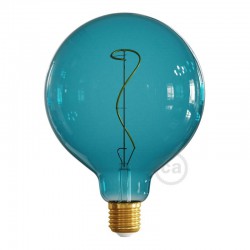 LED Λαμπτήρας Γλόμπος Μπλε (Ocean Blue) G125 με Νήμα Άμπελος 4W Filament E27 Dimmable 2200K - Creative Cables