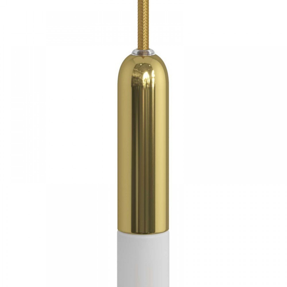 Ντουί Ε14 Μεταλλικό P-Light, Με Στήριγμα Καλωδίου Χρυσό - Creative Cables