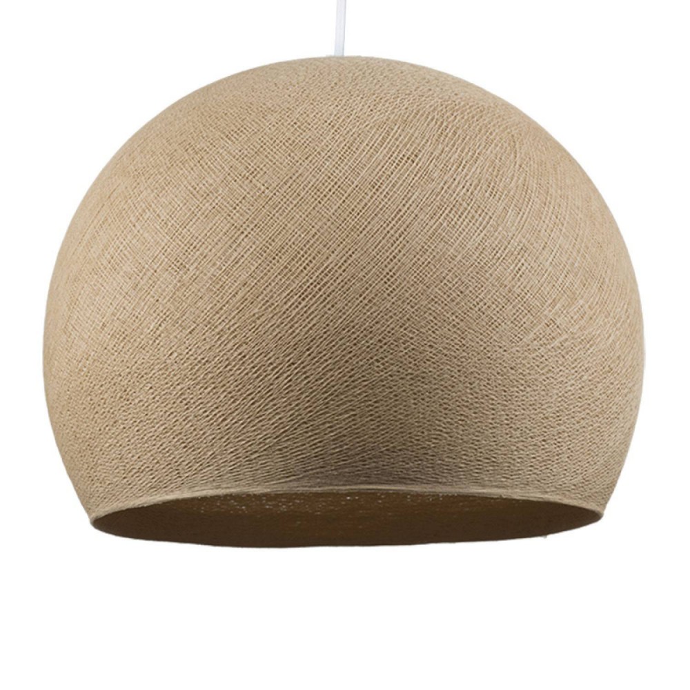 Φωτιστικό Μπάλα Dome από νήμα πολυεστέρα - 100% χειροποίητο - L - Μπεζ Της Άμμου Creative Cables
