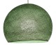 Φωτιστικό Μπάλα Dome από νήμα πολυεστέρα - 100% χειροποίητο - L - Πράσινο Ελιάς Creative Cables