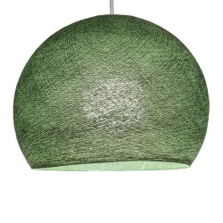 Φωτιστικό Μπάλα Dome από νήμα πολυεστέρα - 100% χειροποίητο - S - Πράσινο Ελιάς Creative Cables