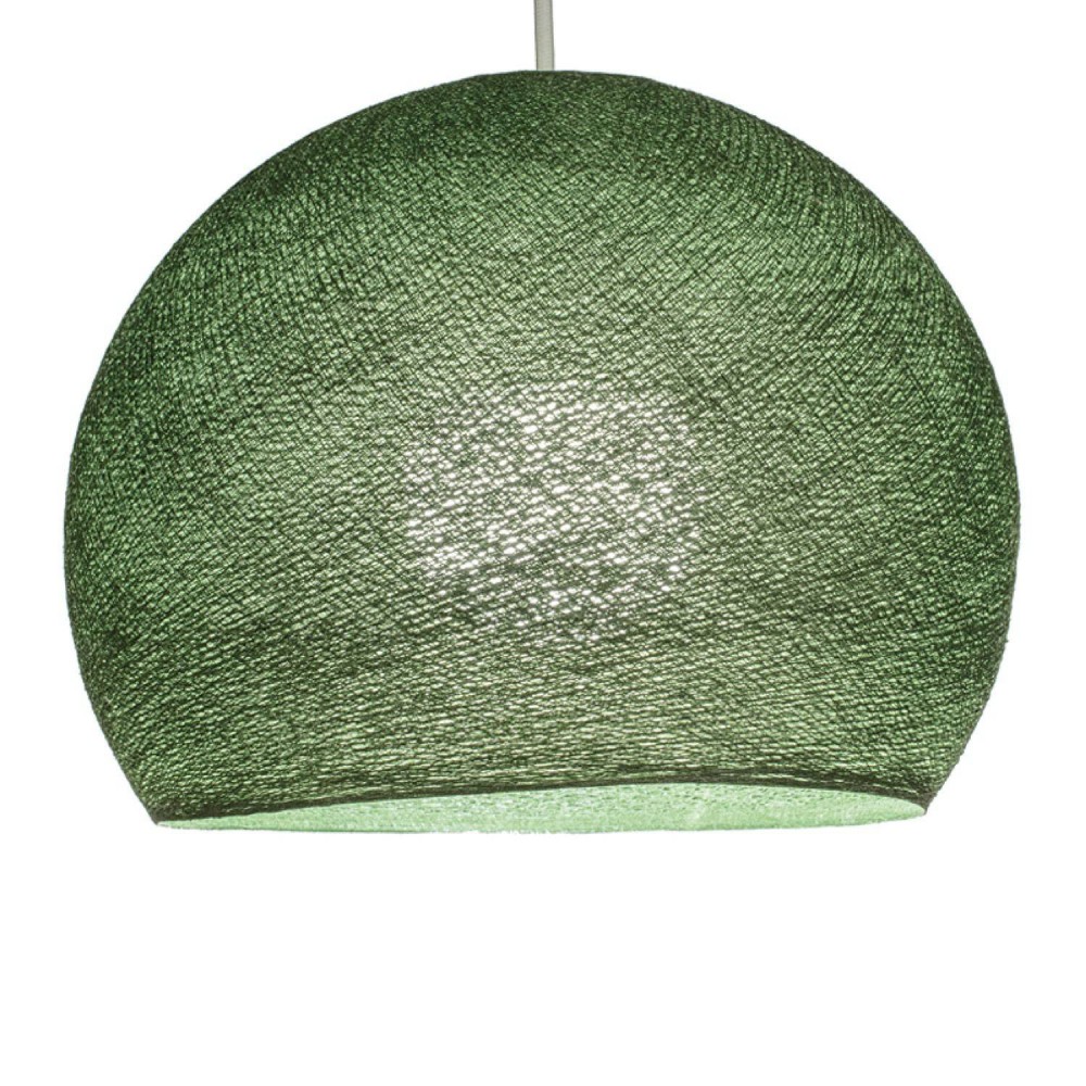 Φωτιστικό Μπάλα Dome από νήμα πολυεστέρα - 100% χειροποίητο - XS - Πράσινο Ελιάς Creative Cables