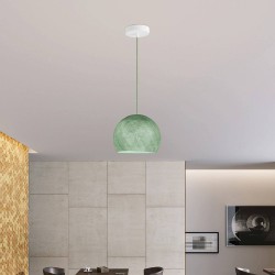 Φωτιστικό Μπάλα Dome από νήμα πολυεστέρα - 100% χειροποίητο - XS - Πράσινο Γαλακτερό Creative Cables