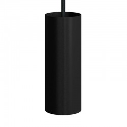 Κρεμαστό φωτιστικό με υφασμάτινο καλώδιο και μεταλλικό σωληνωτό σποτ Tub-E14 Μαύρο - Made in Italy - Creative Cables