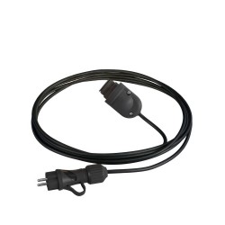Φωτιστικό Εξωτερικού Χώρου Snake Eiva με Καπέλο Swing, με 5m καλώδιο, στεγανό ντουί IP65 και φις - Μαύρο - Creative Cables