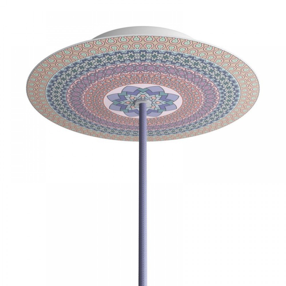 Ροζέτα Rose-One 200mm Στρογγυλή με 1 Τρύπα Σε Mandala Varanasi Σχέδιο - Creative Cables
